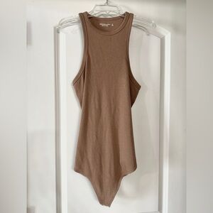 Abercrombie Soft Rib Mocha Bodysuit - XL